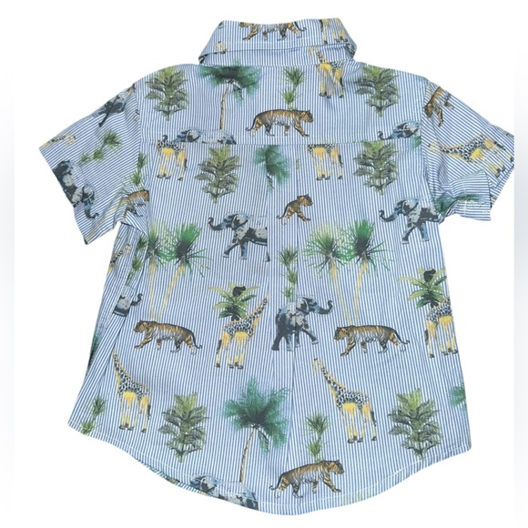 ⭐️NWT⭐️Little Me Safari Button Down and Short Set. Size 12m - Picture 3 of 7